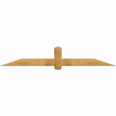 Ekena Millwork Eugene Rough Sawn Timber Gable Bracket, Western Red Cedar, 96"W x 16"H x 2"D x 6"F, 4/12 Pitch GBW096X16X0206EUG00RWR